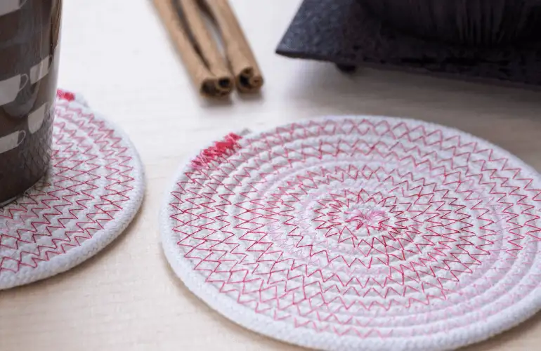 What To Do with Old Climbing Rope: Popular Ideas Drink coaster from climbing rope